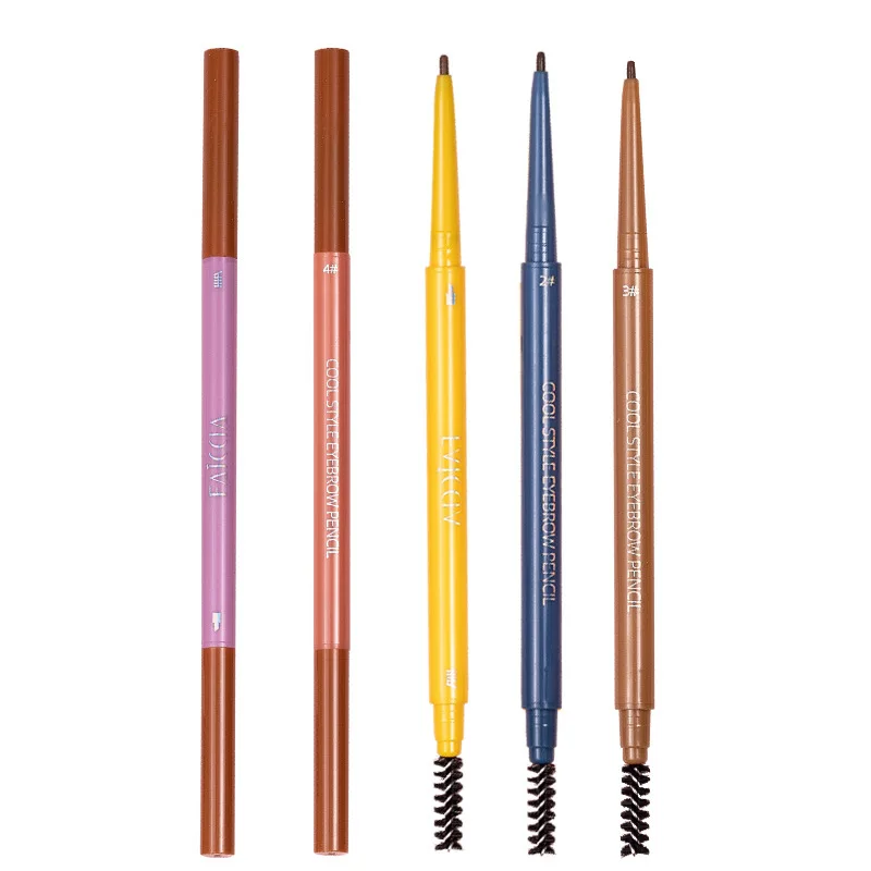 

Double-head Pink Retractable Eye Brow Pencil Private Label Eyebrow Pencil,Oem Waterproof Long Lasting Eyebrow Pencil With Brush
