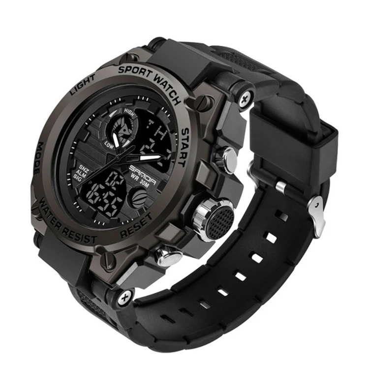 

Sanda watch 739 Sport Brand Electronic Digital Men Wristwatches Style Military Waterproof Swim Male 2021 digital watch