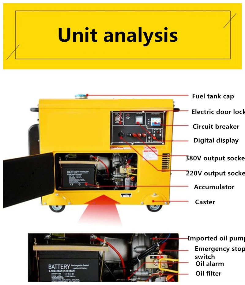 Two Cylinder 12kva Honda Diesel Generator Price 3 Phase Diesel Engine Small Silent Senerator 10kw