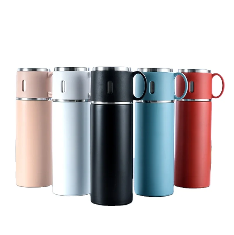 

2021 New Products Wholesaled 420ml Double Wall Stainless Steel Vacuum Water Bottle Insulated Coffee Thermal Flask Travel Mugs, Customized color