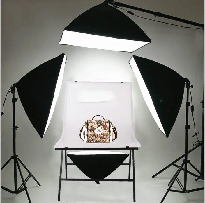 

60*100 Professional Shooting Table Photography Lamp Set LED Still Life Table Studio Softbox Equipment