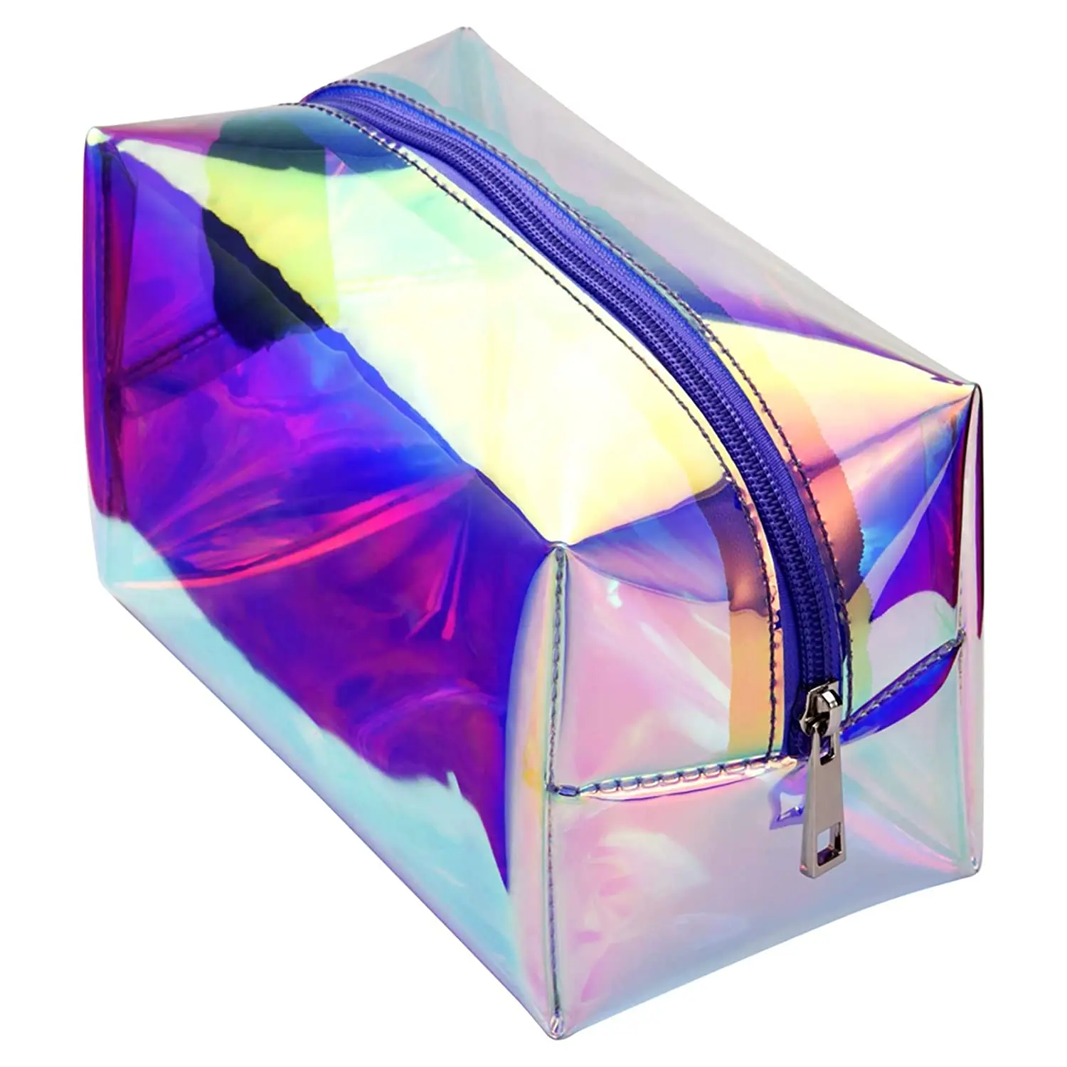 

Cambond Clear Cosmetic Bag Large Iridescent Makeup Pouch Toiletry Organizer Cute Pencil Case Stationery Box, Picture or custom