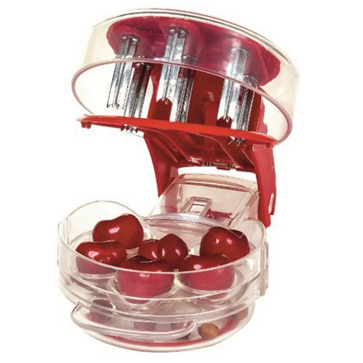 

A3746 Creative Kitchen Fruit Salad Tool Cherry Pitters Remover Jujube Cherries Bayberry Deseed Cherries Pitted Gadget, Red