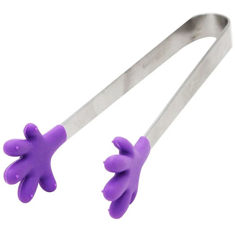 

Silicone Food Tong Ice Tong 5-inch Hand-Shape