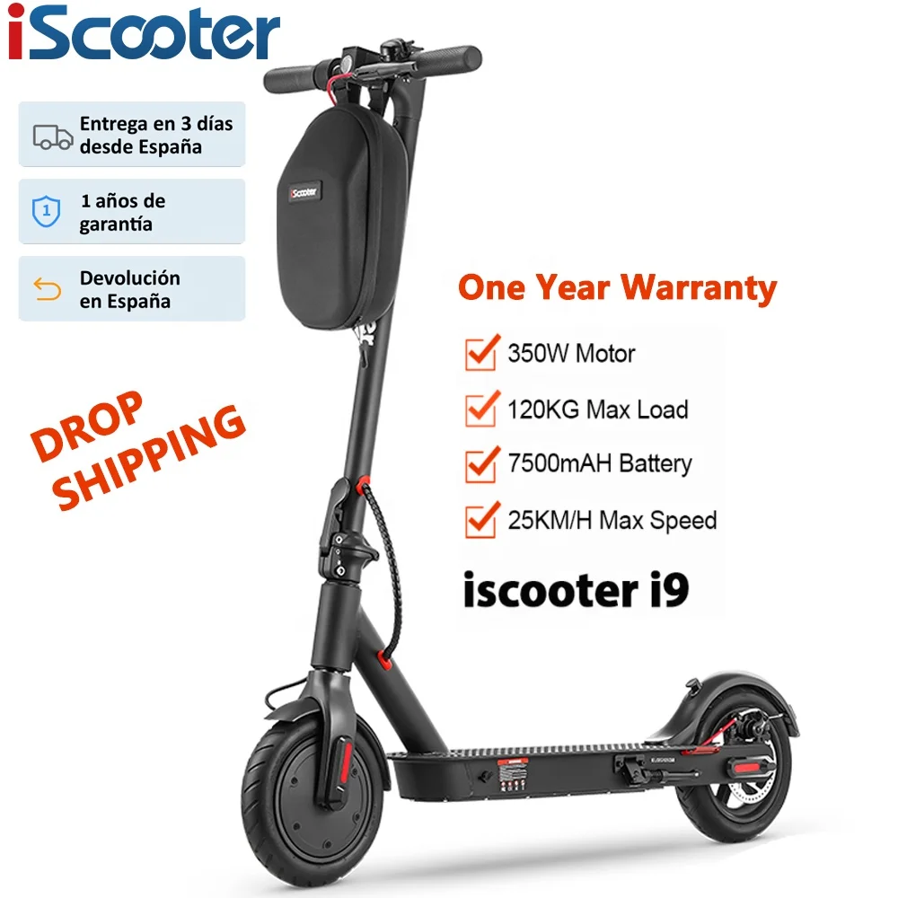 

iScooter i9 350W 25km/h 8.5 inch Foldable e Scooter Inflatable tyres Electric scooter Adult