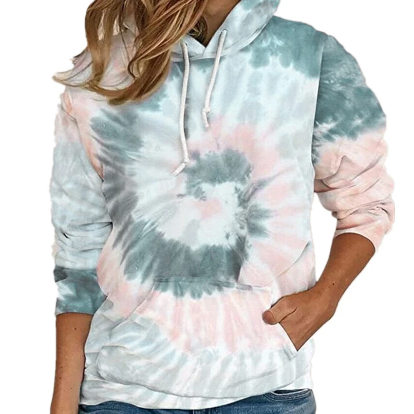 

Pullover Long Sleeve O-Neck Full Sleeve Women Hooded Tops