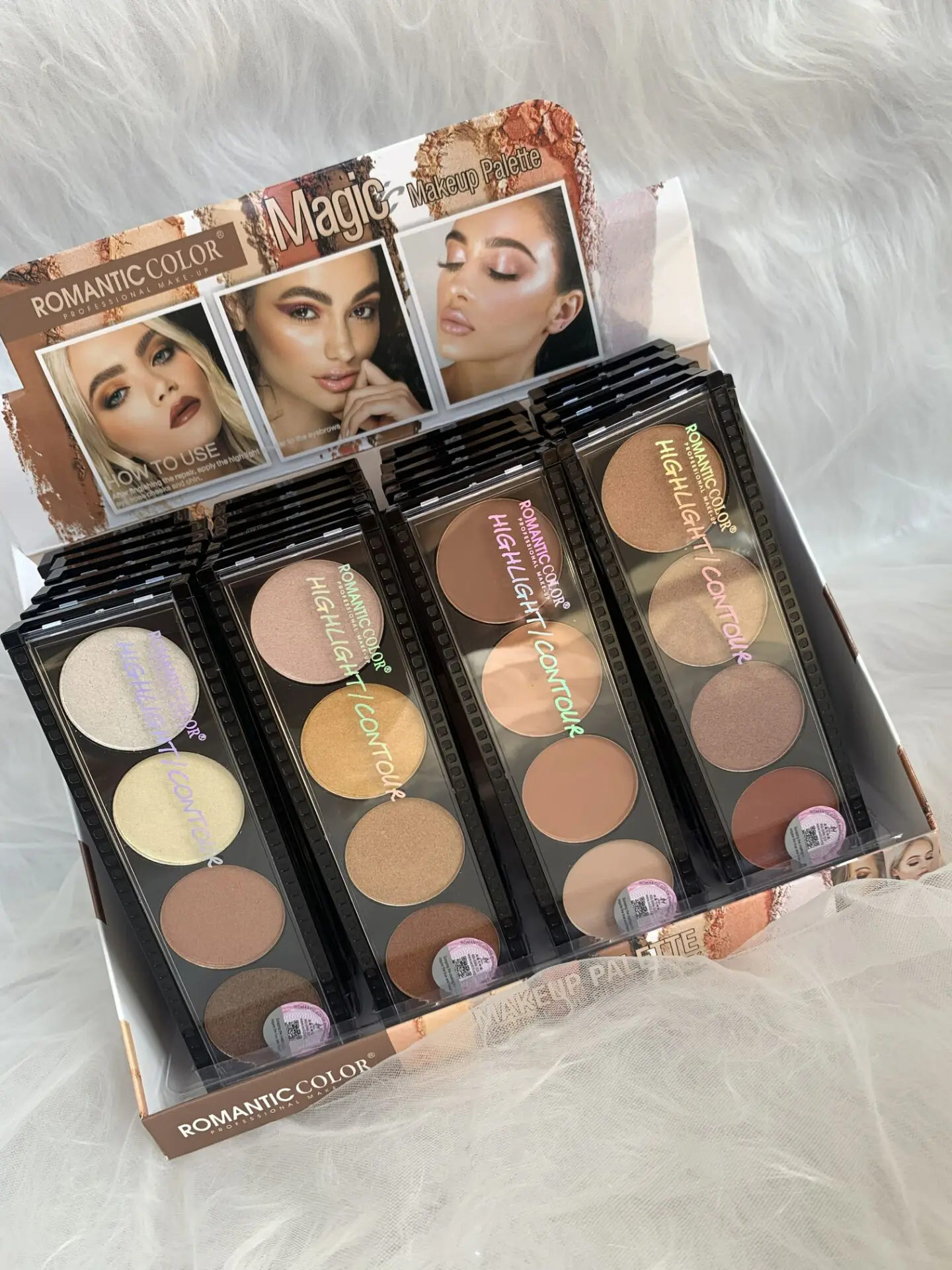 
Sheer Finish Contour Highlighter Makeup Palette 6 Color Eyeshadow Palette 