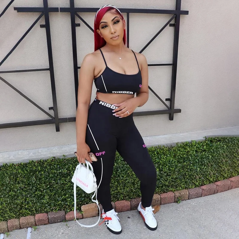 

2020 New Nibber Sport Set Fitness Outfits Clothes High Elastic Nibber Tracksuit Ethika Women Yoga 2 piece Workout Sets for Women