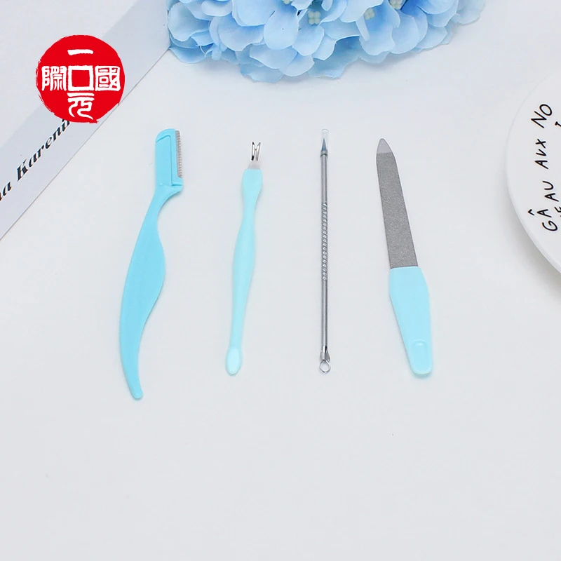 

One dollar Eight-piece manicure knife eyebrow trimming scissors beauty nail makeup tool set nail clippers manicure set