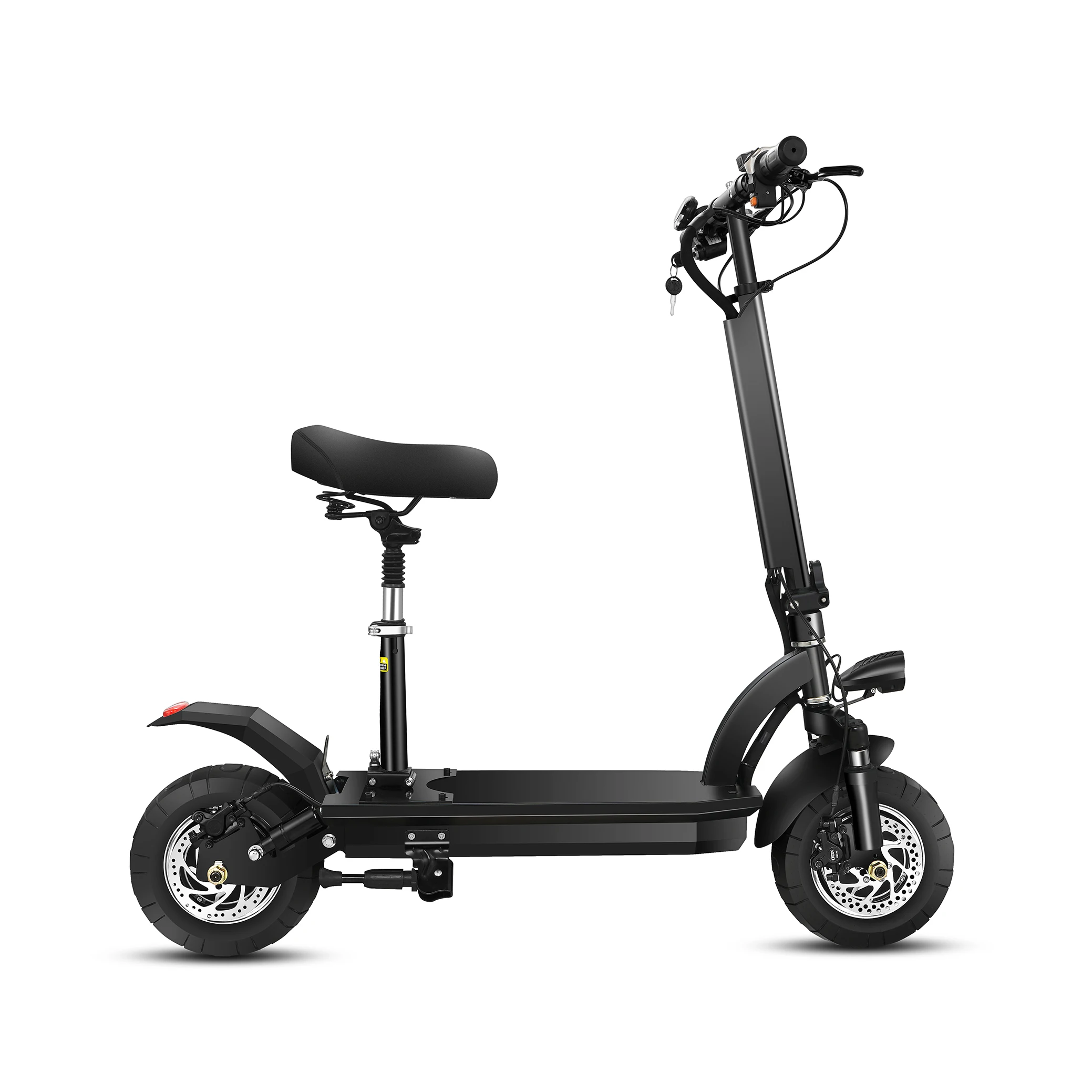 

Manufacturers sell adult-usable electric scooters that use lithium batteries and have seats