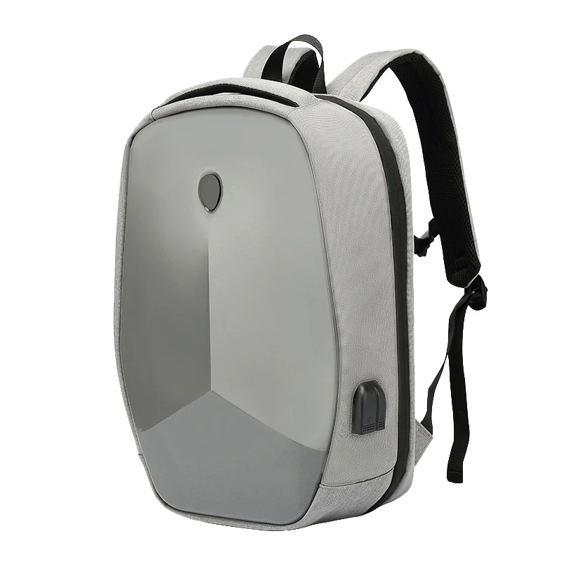 

hard-shell waterproof 15.6 inch laptop Custom Logo Backpack school collage business backpack with USB earphone Jack hole, Blue,black, gray