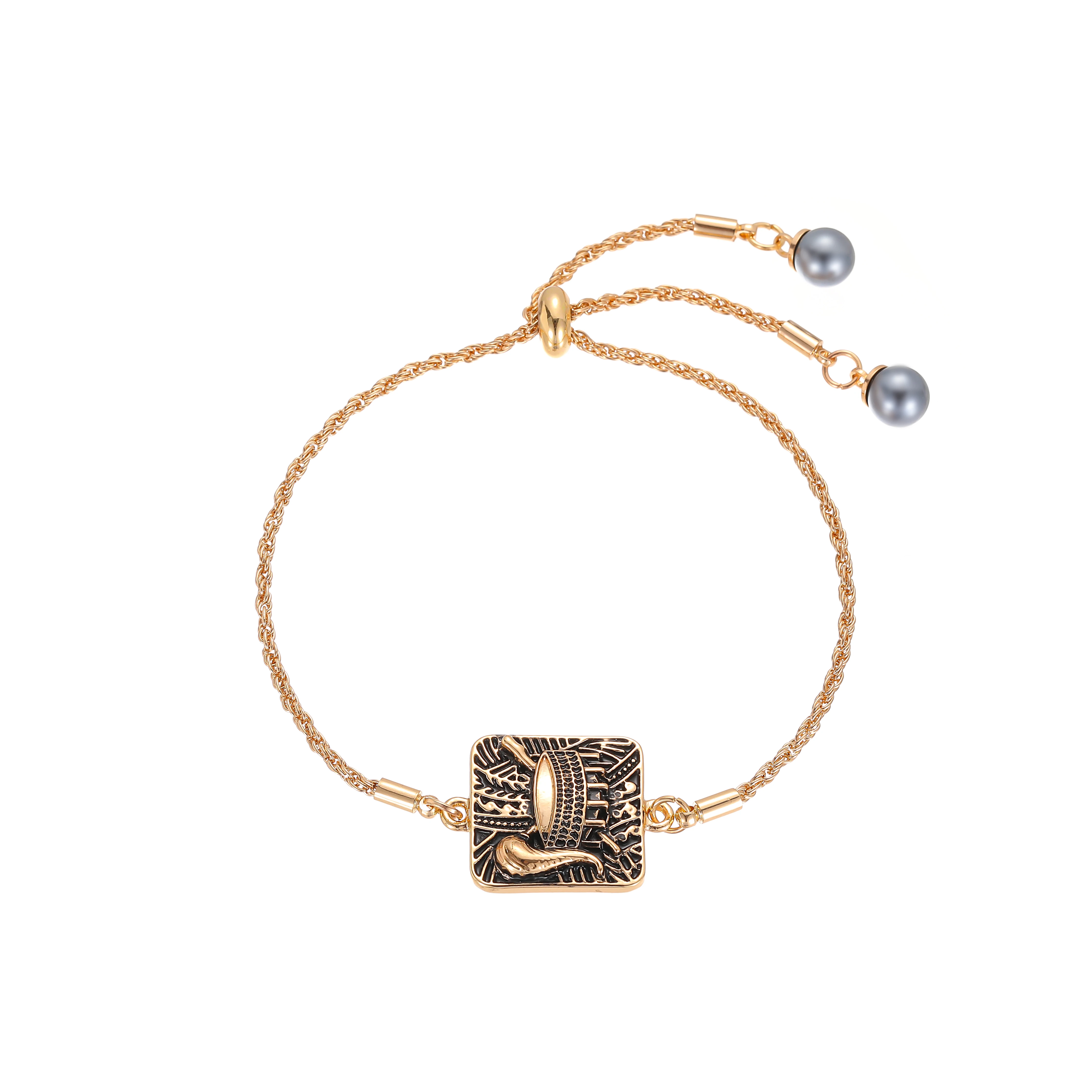 

Trendy Fashion Accessory Golden Square Charm Bracelets Jewelry Hawaiian Bracelet
