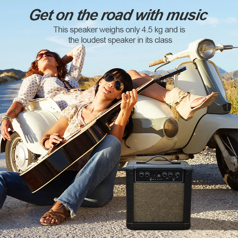 Retro PU Leather 20W Karaoke Microphone Bluetooth Speaker With Built in Battery - ANKUX.COM