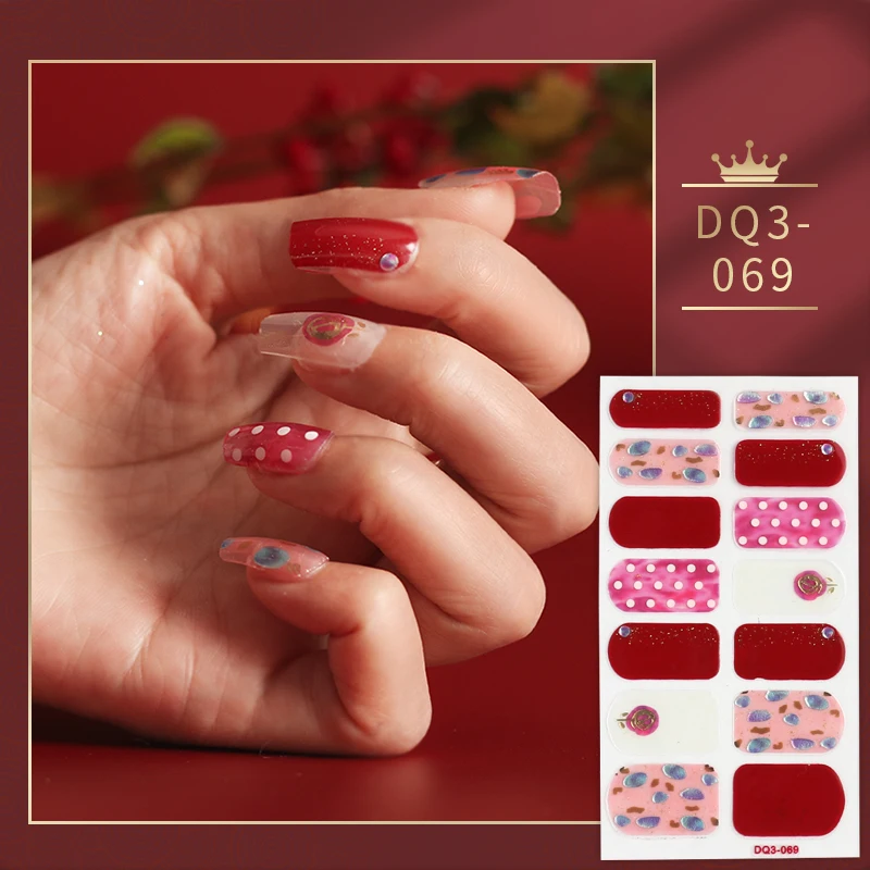 

Wholesale Solid Design Colorful Nail Polish Sticker /decoration/wraps