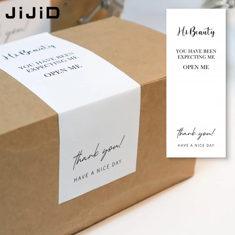 

JiJiD Custom Fancy Self Adhesive Kraft Paper Sticker Label For Box Seal