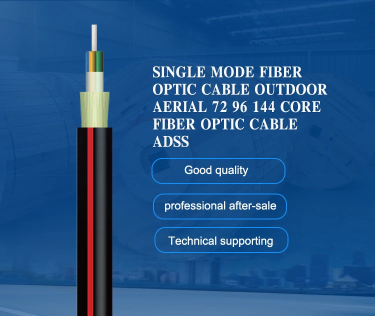 G652d G655 Single Mode Adss Optic Fiber Cable 24 Core Adss Fiber Optic Cable Buy Optic Fiber