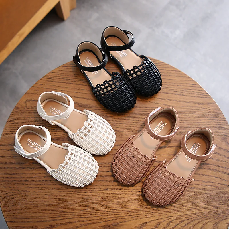 

Vintage woven children's sandals Soft Sole Infant comfortable ventilate Sandals for boys girls factory wholesale
