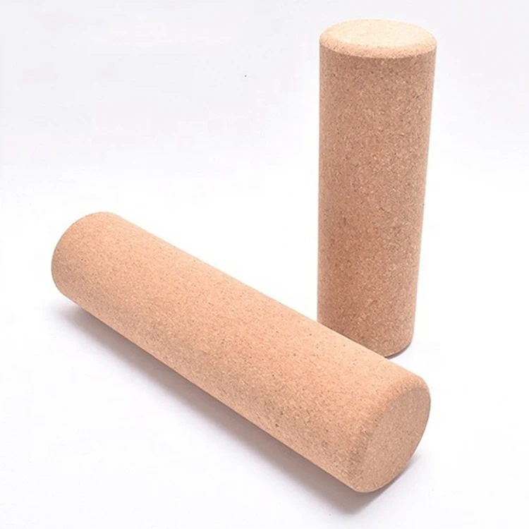 

2021 Amazon Hot Sale round cork yoga foam roller quality soft foam roller, Solid color