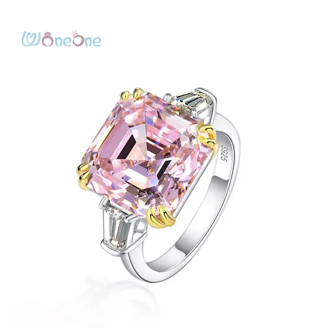 

Woneone Luxury Jewelry Woman Zircon Gemstone s925 Sterling Silver Engagement Diamond Wedding Rings