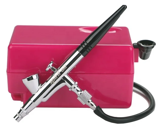 

Mini Airbrush Compressors machine Air Brush Kit Portable Set Spray Gun Paint for Cakes Food Decorating, Red/pink/white/black(customized)