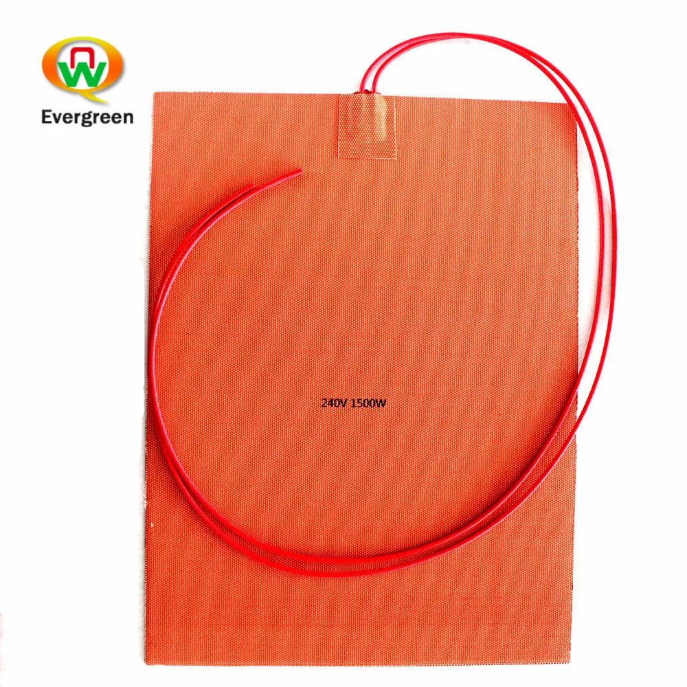 
Customizable size 300mm*400mm Imported silicone rubber heating pad with 3M glue for 3D printer 