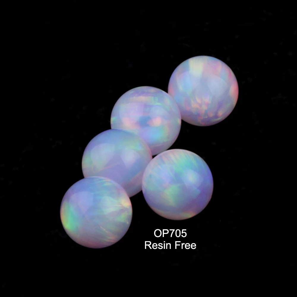 

For Glass Blowing Bear High Temperature OP705 White No Resin Synthetic Ball Opal