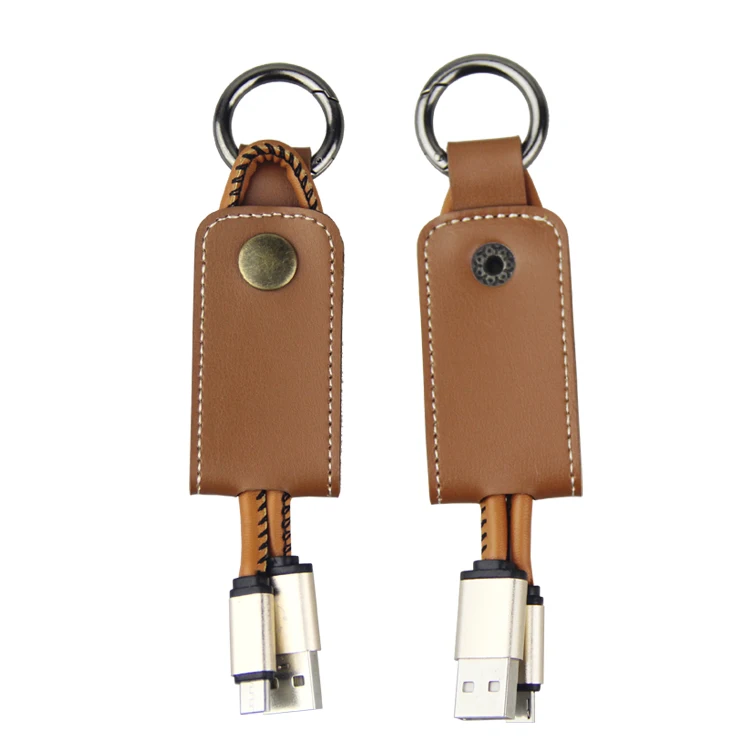 

0.2m Micro USB Data Cable, Custom Charger Genuine Leather Charging Cable