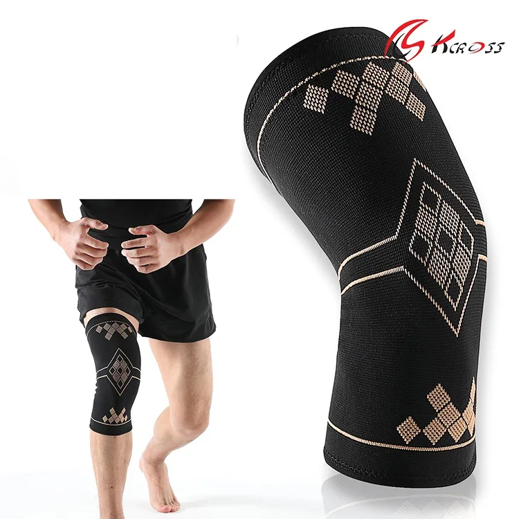 

2021 New Arrivals Elastic copper and Nylon compression basketball volleyball knee pads for arthritis