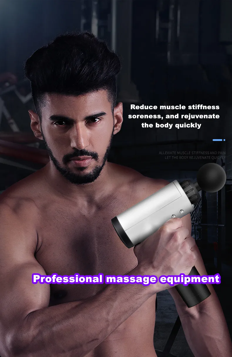 Latest Cordless Full Body Deep Muscle Massage Gun Vibration Pistool Percussion Massager Therapy Musculo Relaxy Recovery Pistolet
