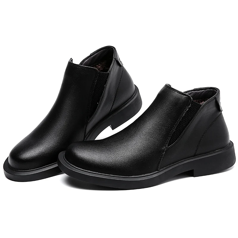 

New Fashion italian Design Casual mens genuine leather shoe boots Chelsea Shoes men's dress shoes, As picture shows