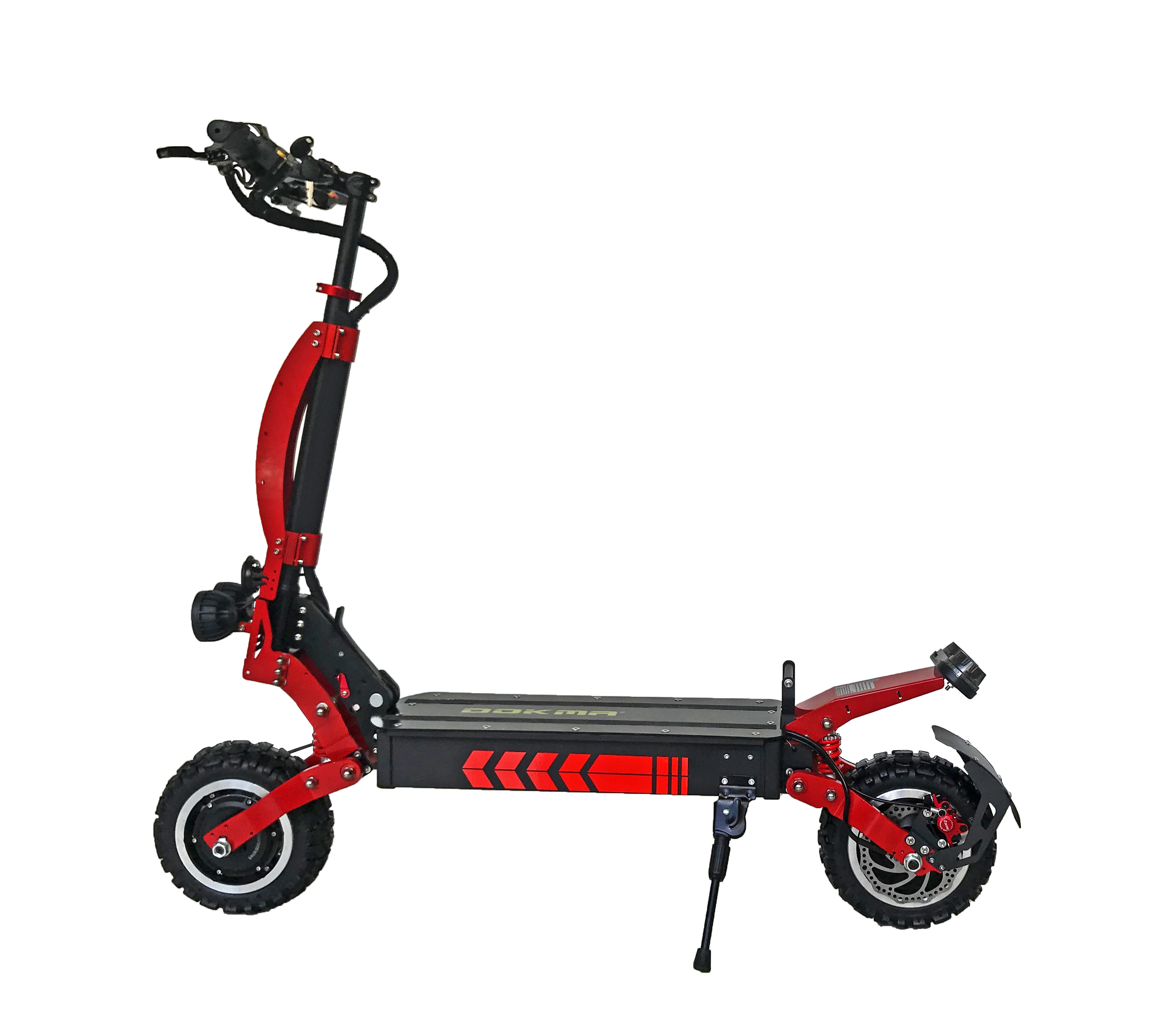 

Dokma dual motor factory price two wheel powerful 3200W electric scooter, Red and black