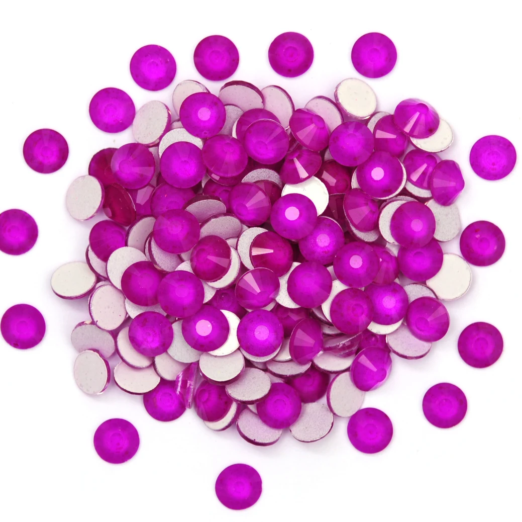 Factory Flat Back Neon Color Rhinestones Glass Bulk Crystal Wholesale Strass Beads for Dresses