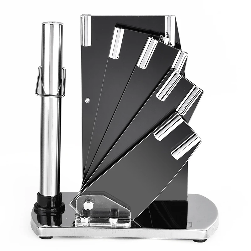 

Famous hot selling customized design Acrylic kitchen knife block with knife set