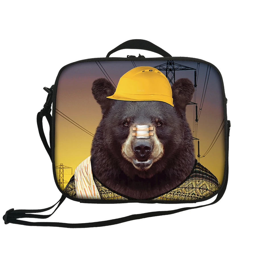 

Wholesale Cheap meal prep lunch bag insulated eco friendly lunch box bag kids new product design cute bear print lunch bag