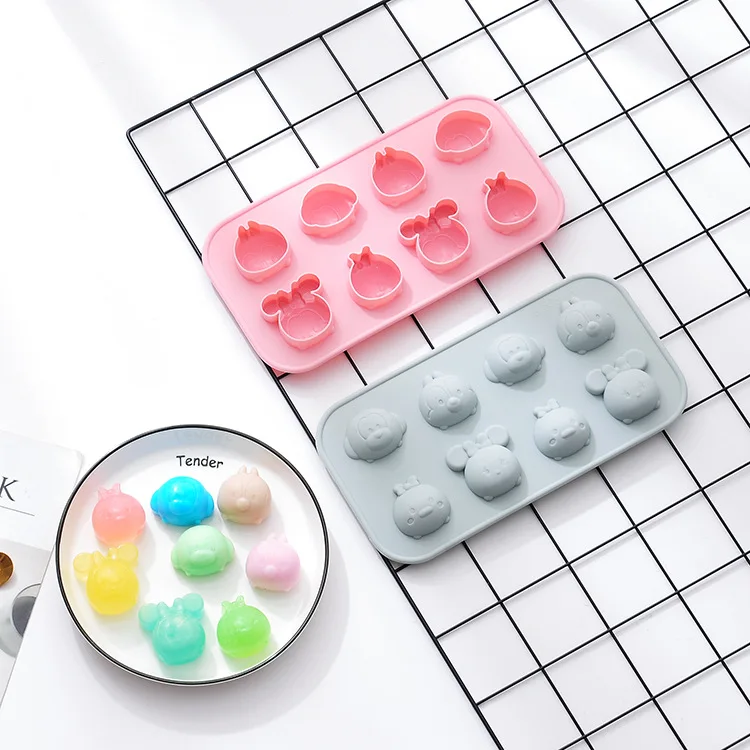 

bpa free Non-StickFood Grade Silicone molds of cartoon characters chocolate candy ice tray baking mold DIY Handmade Soap Making