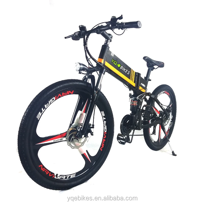 

YQEBIKES 250W/ 350W Folding ebike 3 Knife Alloy Wheel L G Battery Foldable Electric Bike Full Suspension Electric Bicycle, Customized
