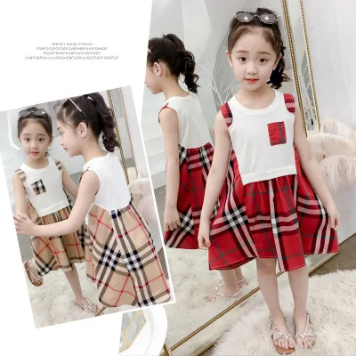 

Hot sale summer dress casual baby clothes cotton girl clothes for kids