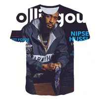 

Full Tshirts 3D Print Nipsey Hussle High Quality Tshirts Men Clothes Hip Pop Top Comfortable Hot Sales Short Sleeve Tshirt