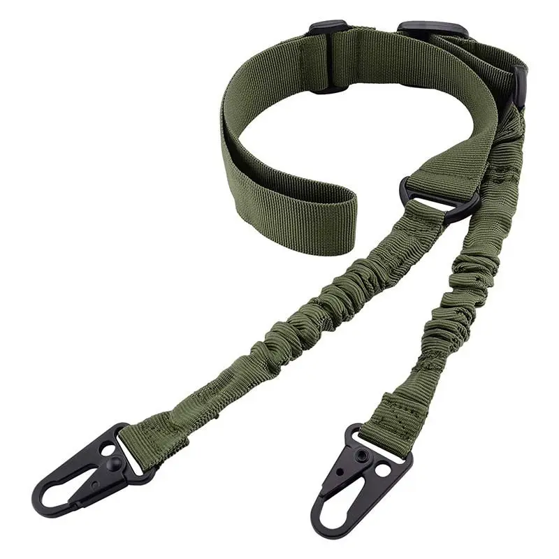 

Tactical 2 Point Gun Sling Adjustable Bungee Strap Cord hunting sling, Od green