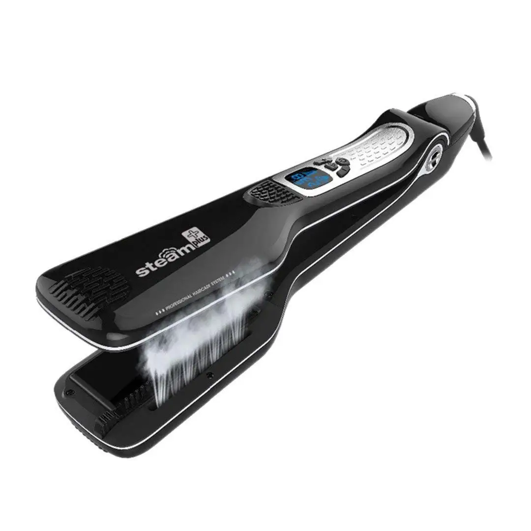 

Professional Brush Flat Iron Fast Hair Styling Tools Steam Hair Straightener, Black white red