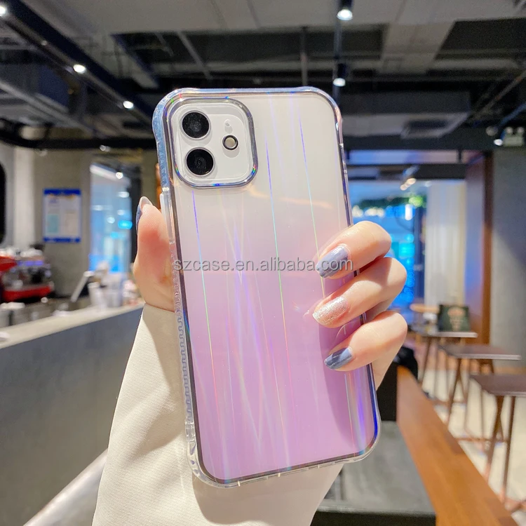

Cartoon Colorful Printing IMD Plating Artistic Gradual Change Color Mobile Phone Back Cover Case For Iphone 12 Mini
