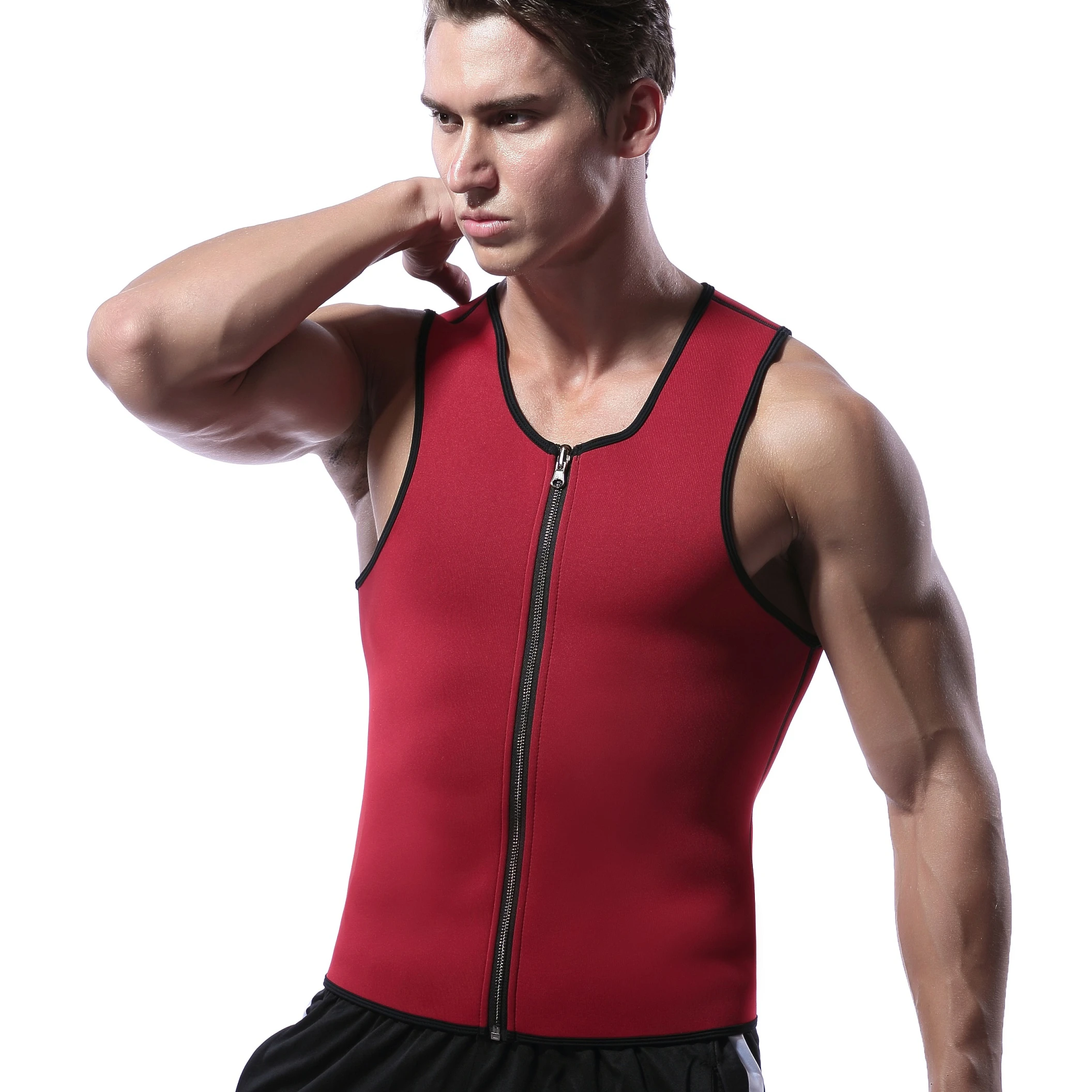 

Weight Loss Heat Fitness Workout Crop Activated Hot Shapewear Slimming Tank Top Sauna Sweat Vest For Men