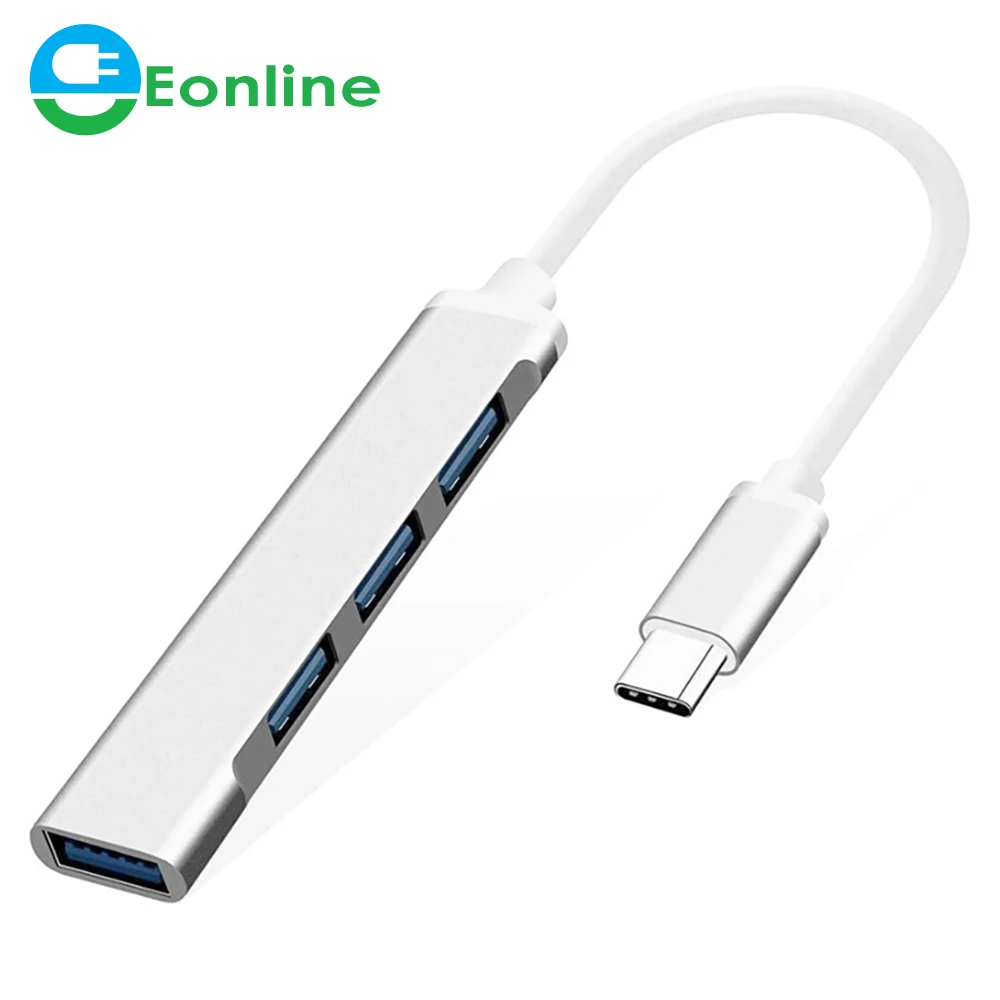

Eonline USB C HUB USB 3.0 Splitter Thunderbolt 3 USB-C Dock Adapter OTG for Macbook Pro 13 15 Air Mi Pro HUAWEI Matebook, Sliver / gray