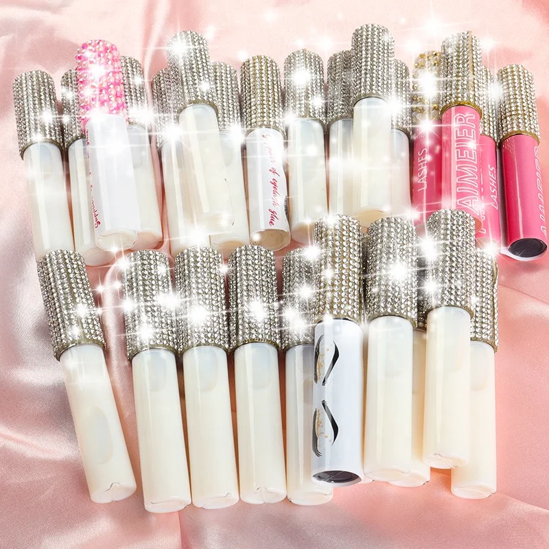 

2021 New design self adhesive lashes glue 3d mink eyelashes private label white lash glue, Balck. clear