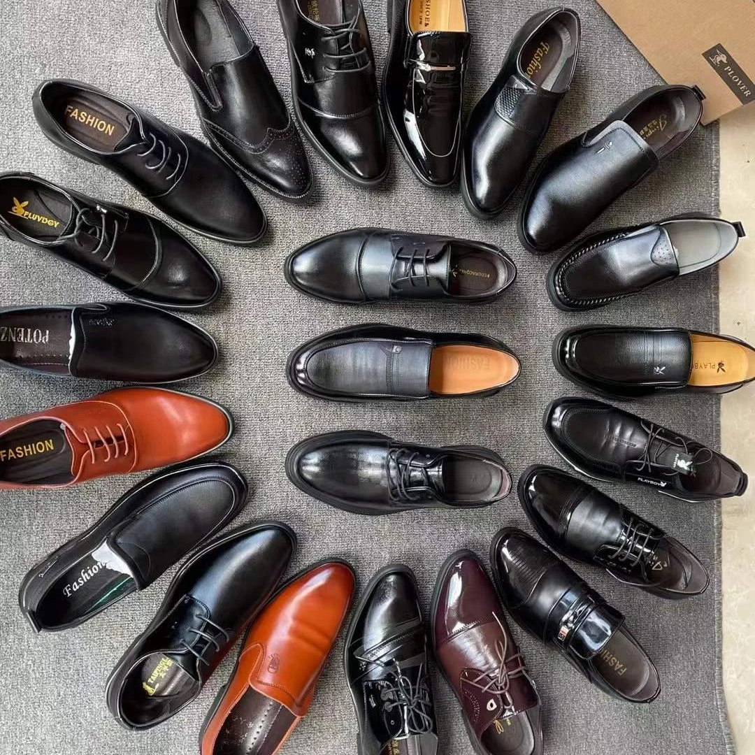 

Factory Delivery Price Black Men Shoes Leather stock shoes, Multiple colour