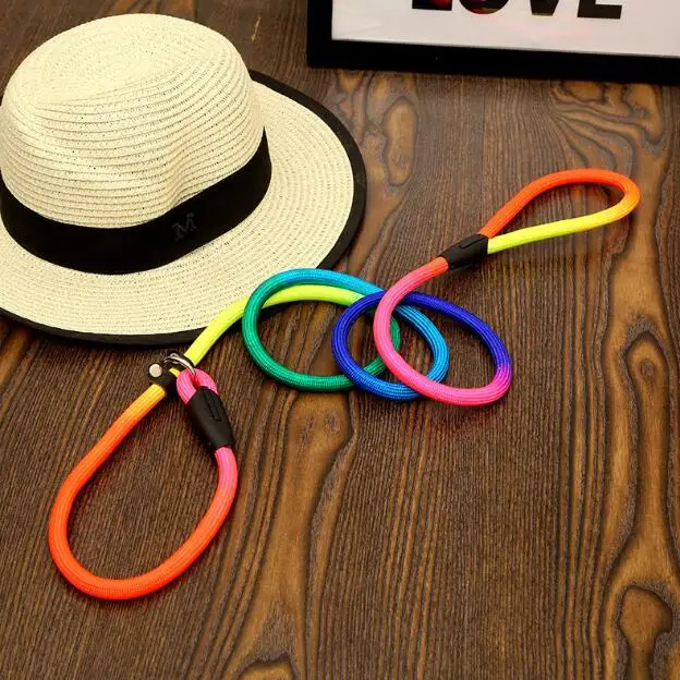 

Latest Design Colorful Nylon Rope Dog Leashes For Medium To Small Size Dogs
