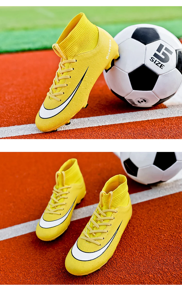 HOBIBEAR New Custom Outdoor Men Turf Soccer Boots Boy Football Spike Shoes Young Sport Shoe