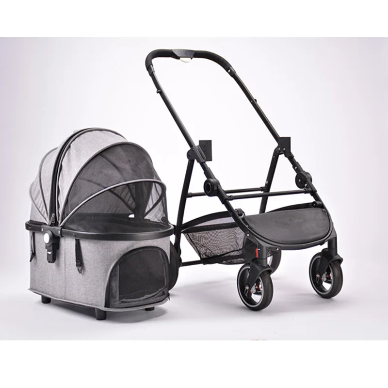 

Modern Luxury Pet Stroller Aluminum Stroller Dog Carrier, Customized