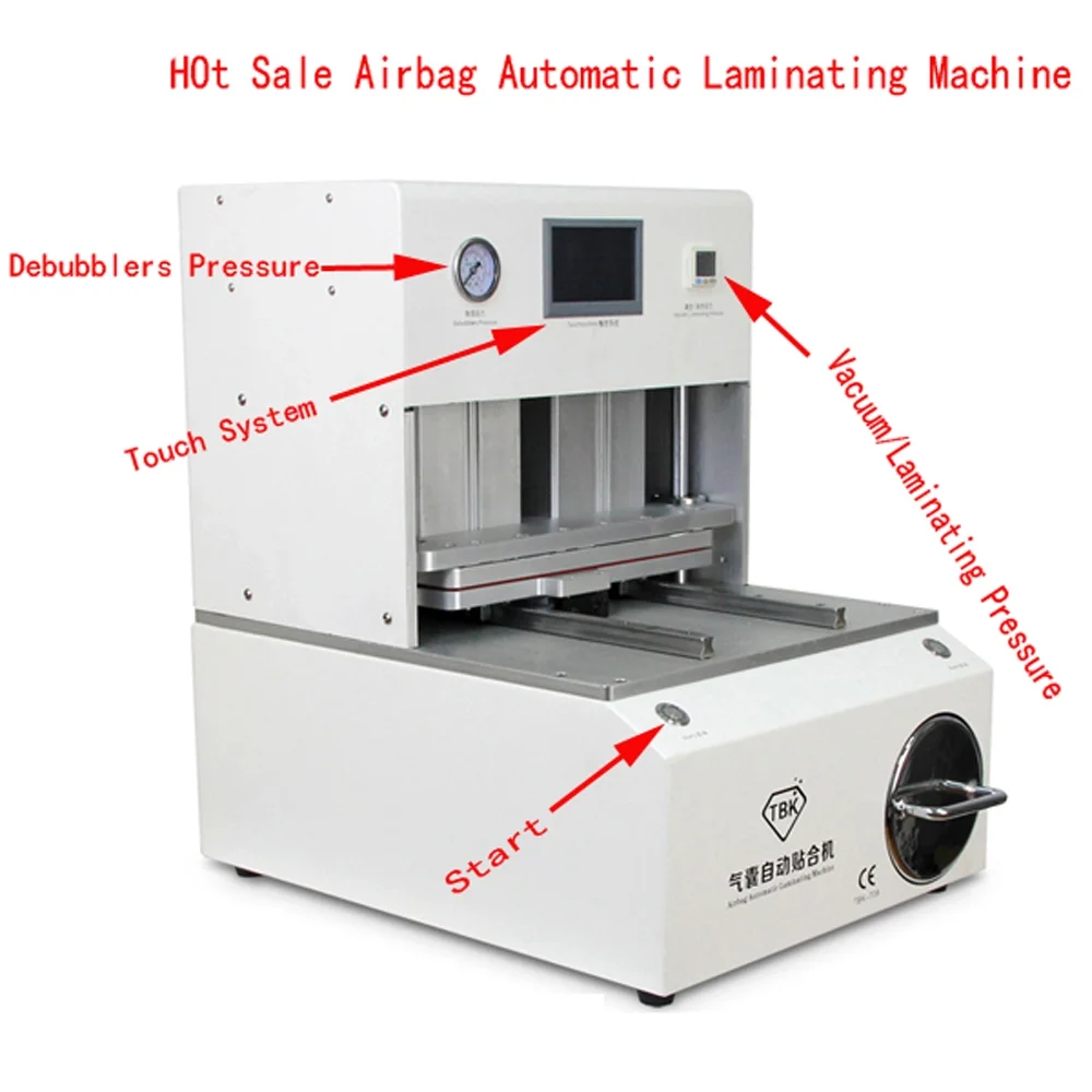 2 in 1 TBK 908 LCD Bubble Remover Machine OCA Laminating Machine  for edge and flat screen glass LCD