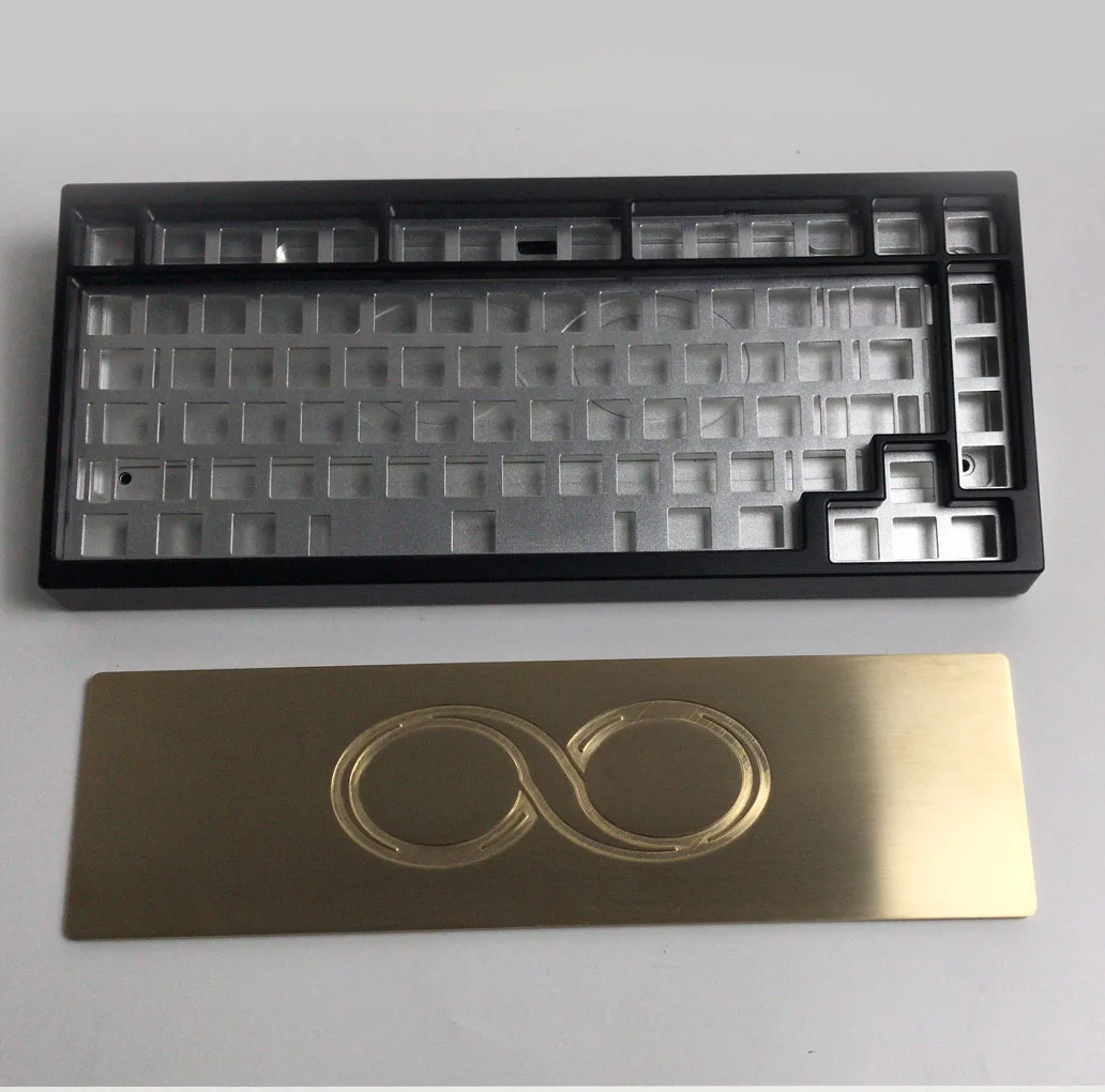 
custom CNC mechanical aluminum 6061 6063 keyboard case anodized e-coating pvd finish 